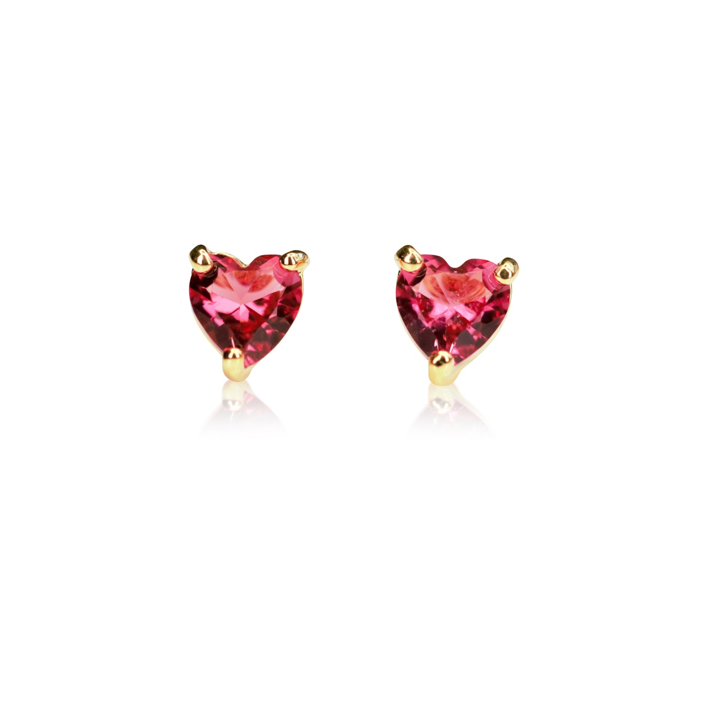Heart Birthstone Stud Earrings - All Months