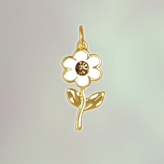 Long Stem Daisy Charm