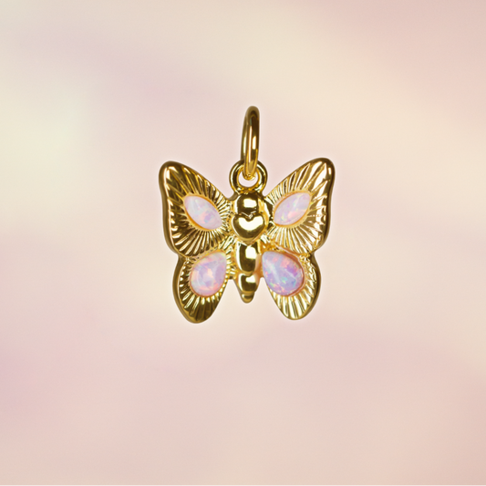 Butterfly Charm - Opal