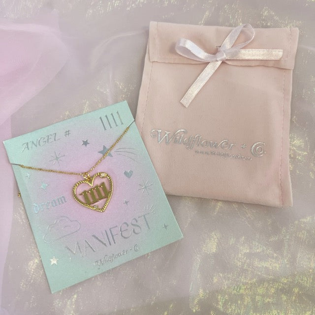 Angel Number Charm Necklace 1111 222 333 444 777