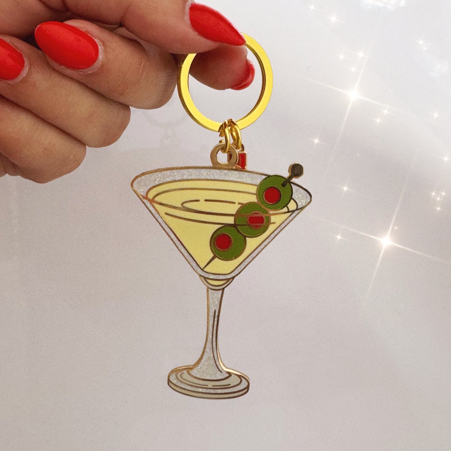 Dirty Martini Enamel Keychain