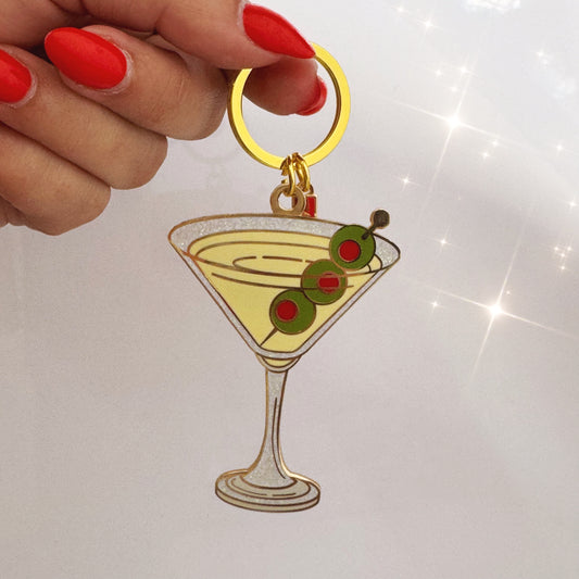 Dirty Martini Enamel Keychain