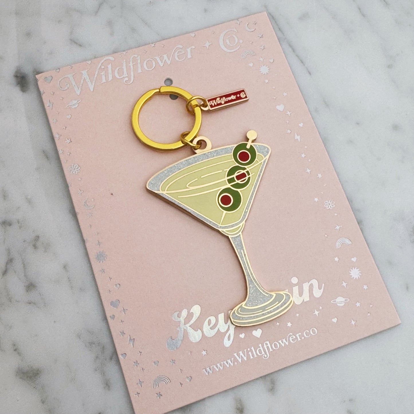 Dirty Martini Enamel Keychain