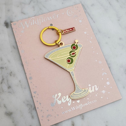 Dirty Martini Enamel Keychain