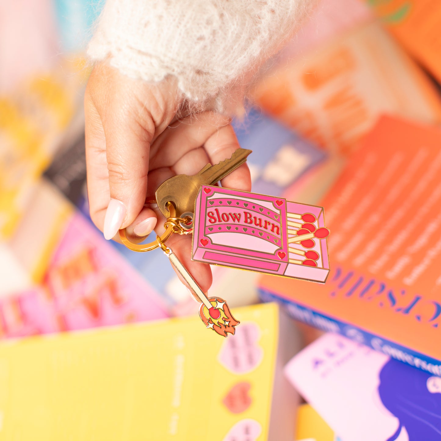 Slow Burn Matches - Enamel Keychain