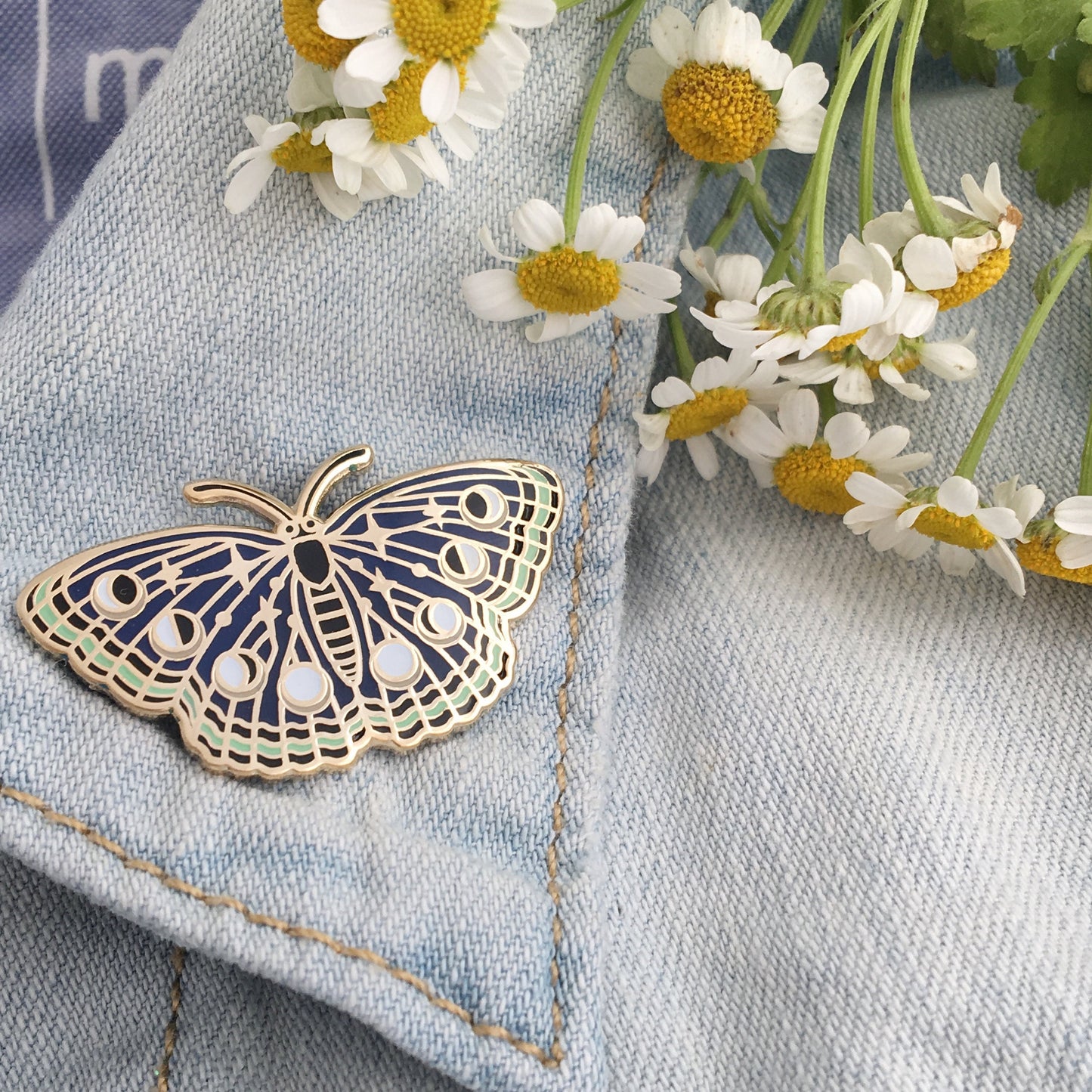 Night Butterfly Enamel Pin