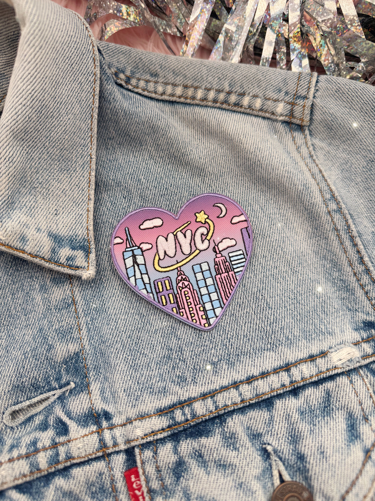 NYC Skyline Embroidered Iron On Patch