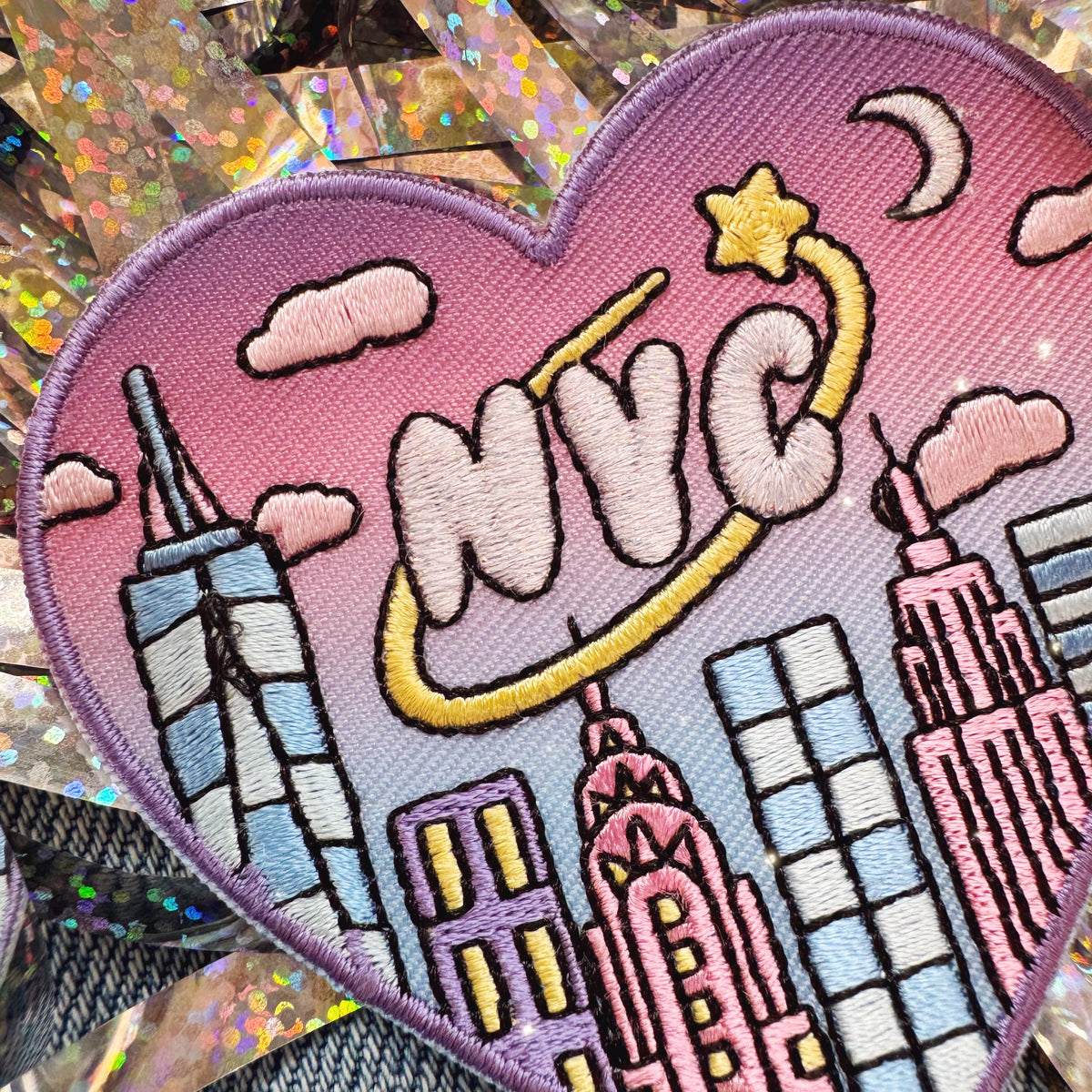 NYC Skyline Embroidered Iron On Patch