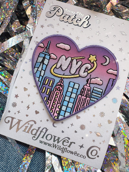 NYC Skyline Embroidered Iron On Patch