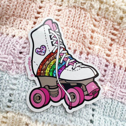 PC00148-MLT-OS - Rollerskate Sticker - Celestial - Wildflower + Co rainbow