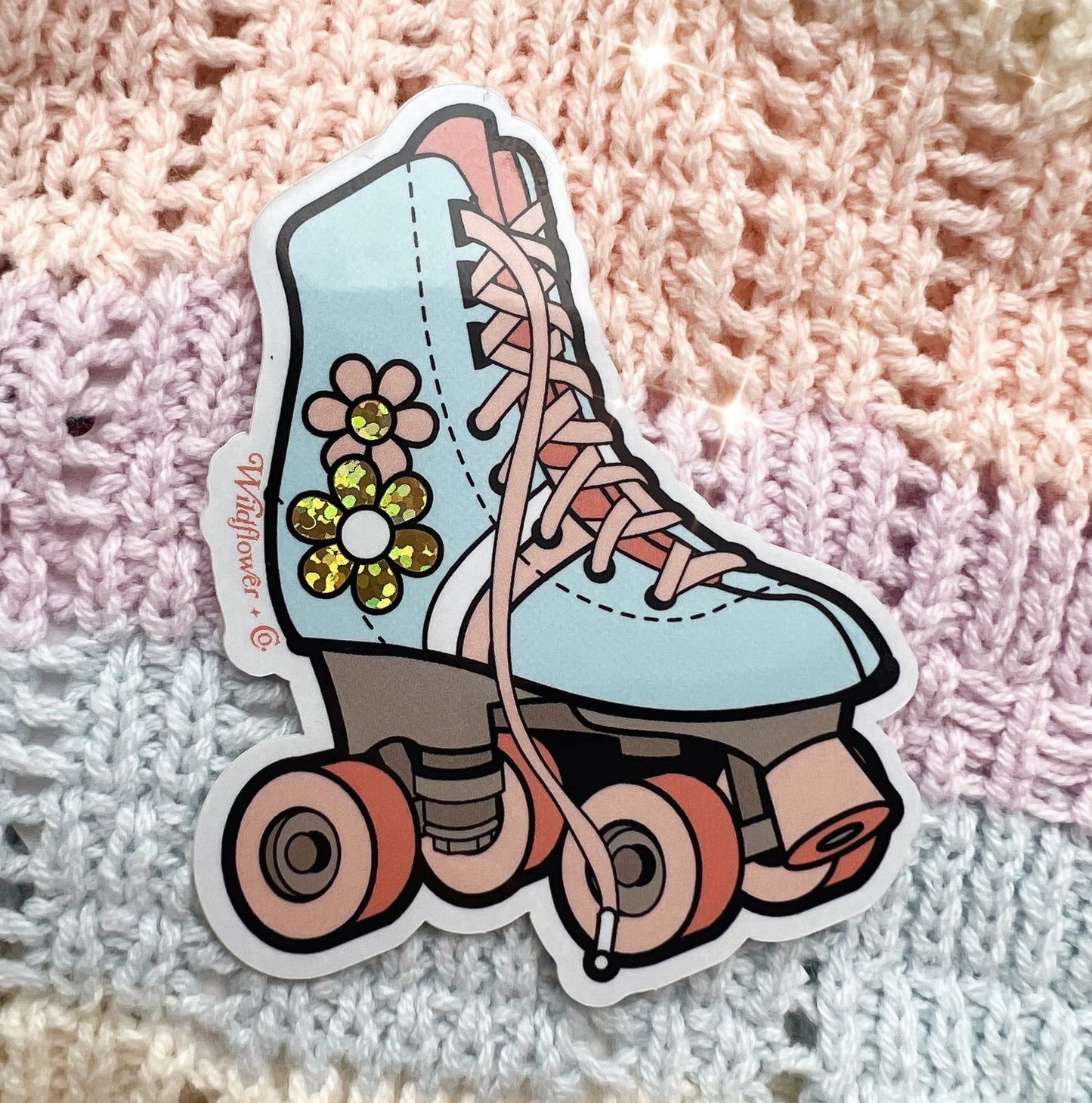 PC00148-MLT-OS - Rollerskate Sticker - Celestial - Wildflower + Co daisy