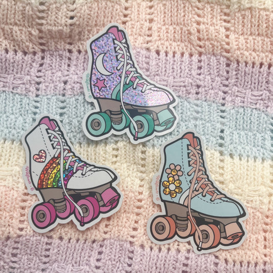 PC00148-MLT-OS - Rollerskate Sticker - Celestial - Wildflower + Co all