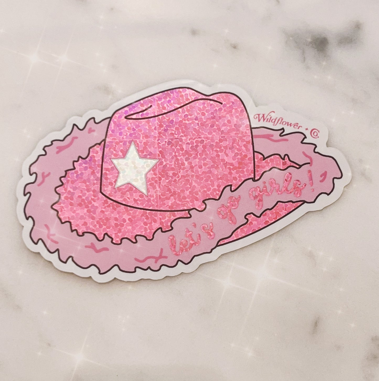 Pink Cowgirl Boot Sticker