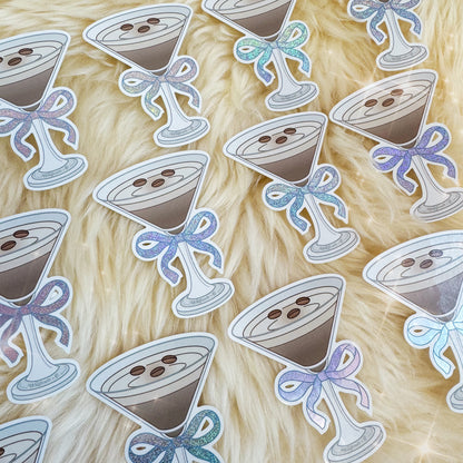 PC00184-MLT-OS - Espresso Martini Sticker - Water Bottle Laptop Vinyl Stickers - Espresso Martini Accessories - Cute DIY - Wildflower + Co group