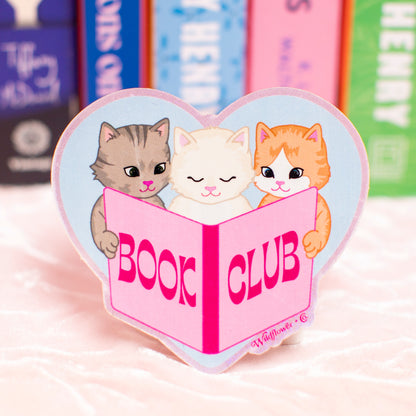 Cat Book Club Sticker
