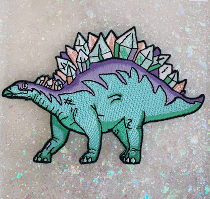 Crystal Stegosaurus Dinosaur Patch