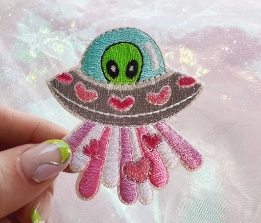 Love UFO Alien Patch