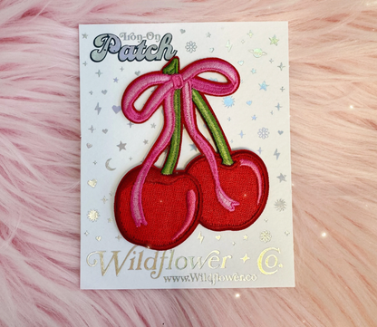 Cherry Bow Patch