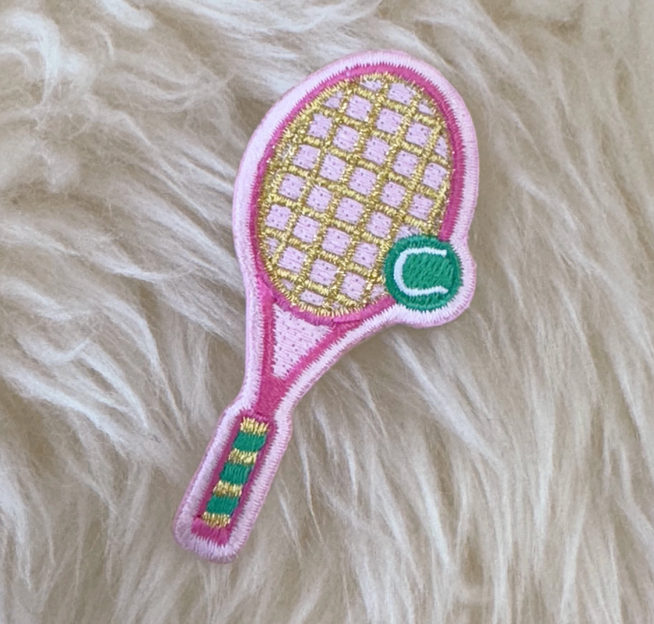 Tennis Racket Patch, Pink
