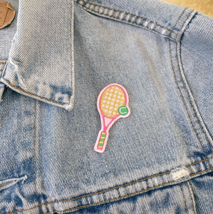 Tennis Racket Patch, Pink