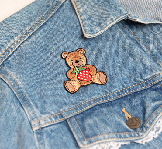 Teddy Bear w. Strawberry Patch