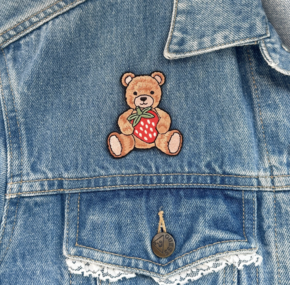 Teddy Bear w. Strawberry Patch