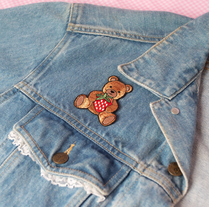 Teddy Bear w. Strawberry Patch