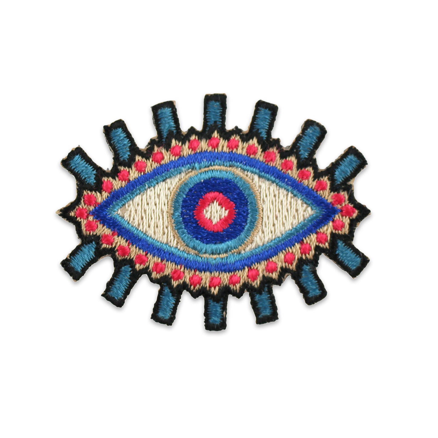 TR00006-MLT-OS-R - Evil_Eye_Patch - Embroidered Iron On - Wildflower + Co. DIY - Float