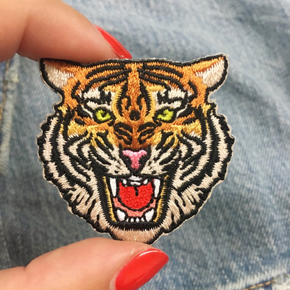 tiger head patch - wildflower + co.