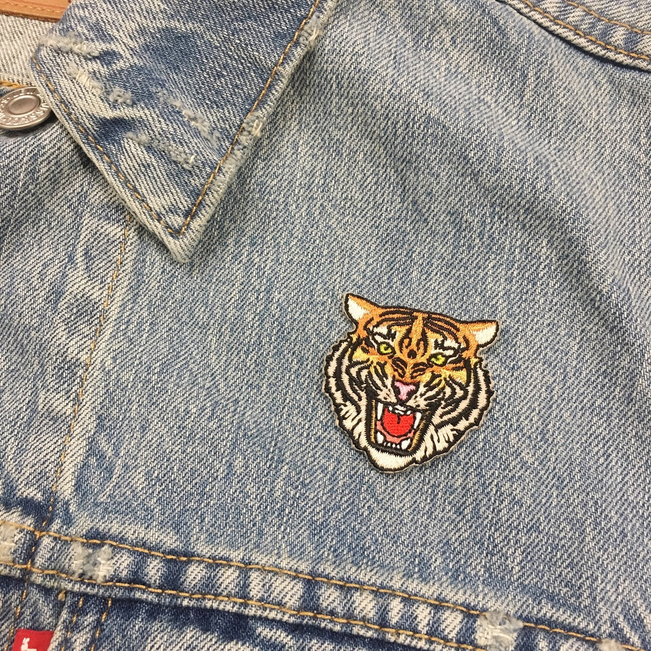 tiger head patch - wildflower + co. jacket