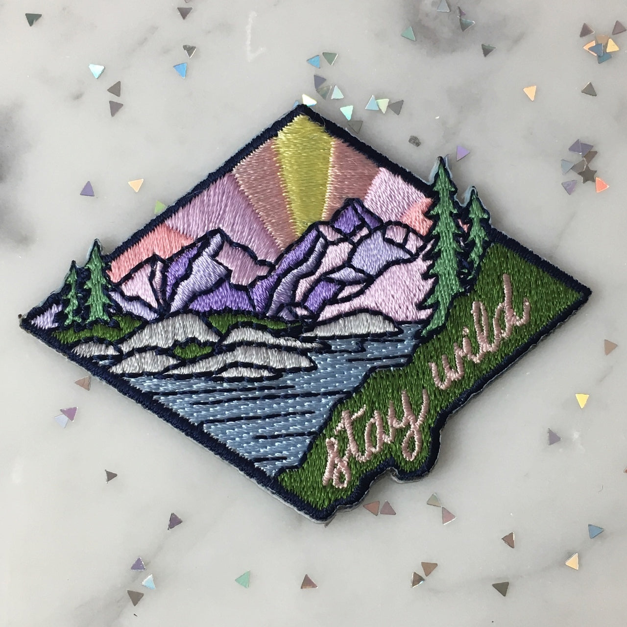 TR00233-MLT-OS-R - Stay Wild Quote Patch - Wildflower + Co