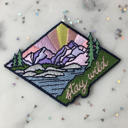TR00233-MLT-OS-R - Stay Wild Quote Patch - Wildflower + Co