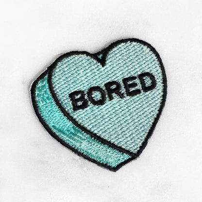 Conversational Heart Candy Patch Patches Bored Thank U Next Nah Bye Bad Bitch WTF Love As If - Wildflower + Co (1) bored