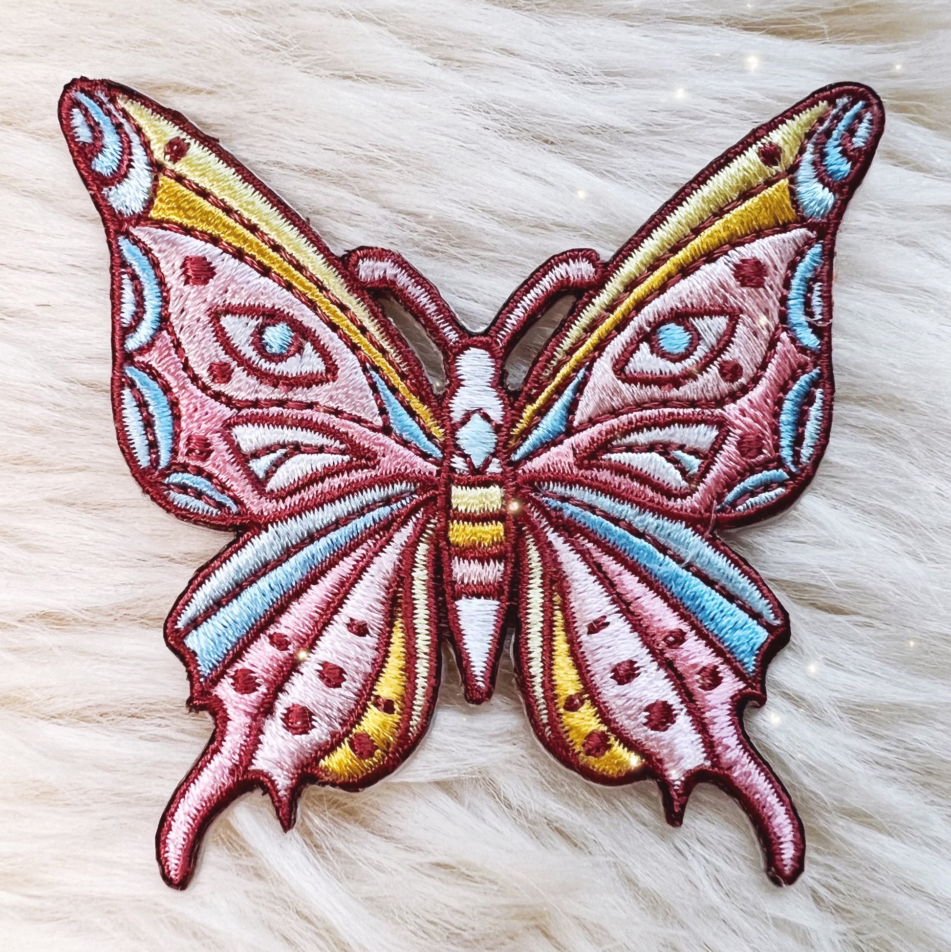TR00496-MLT-OS Mystical Butterfly Patch - Embroidered Iron On Patches - Wildflower + Co (2)