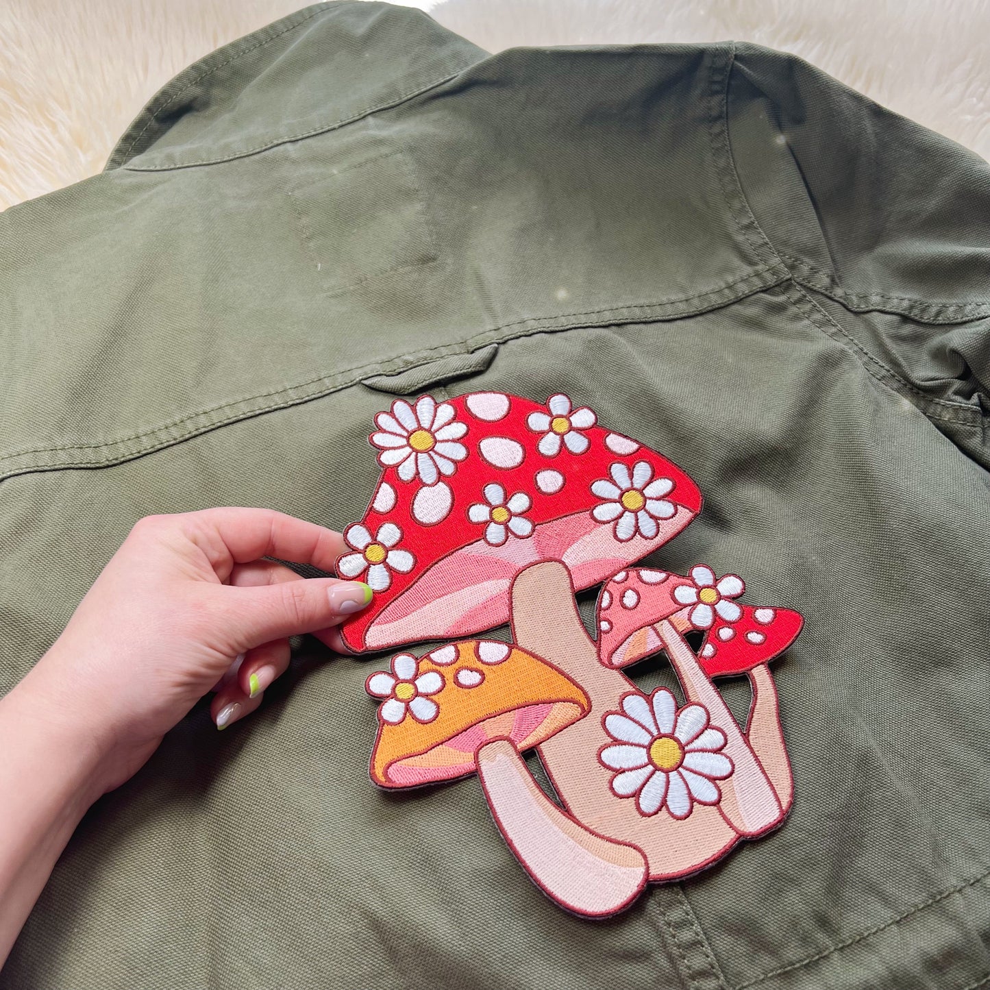 Mushroom & Daisy Cluster XL Back Patch
