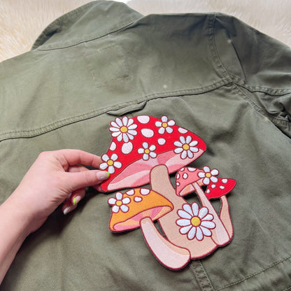 Mushroom & Daisy Cluster XL Back Patch