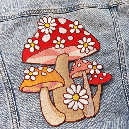 Mushroom & Daisy Cluster XL Back Patch
