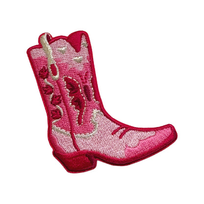 Pink Cowgirl Boot, Hat & Howdy Patches OS-Dup-0