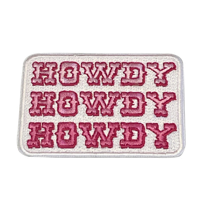 Pink Cowgirl Boot, Hat & Howdy Patches OS-Dup-0