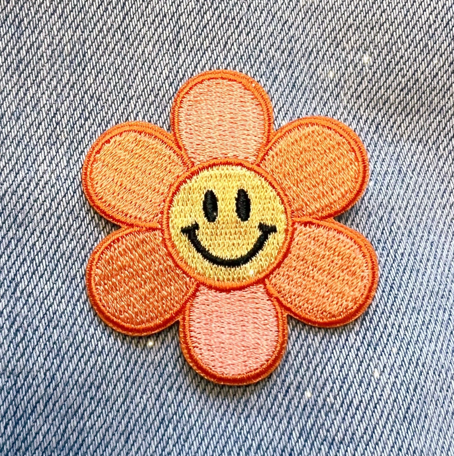 Smiley Face Daisy Patches - Wildflower + Co orange