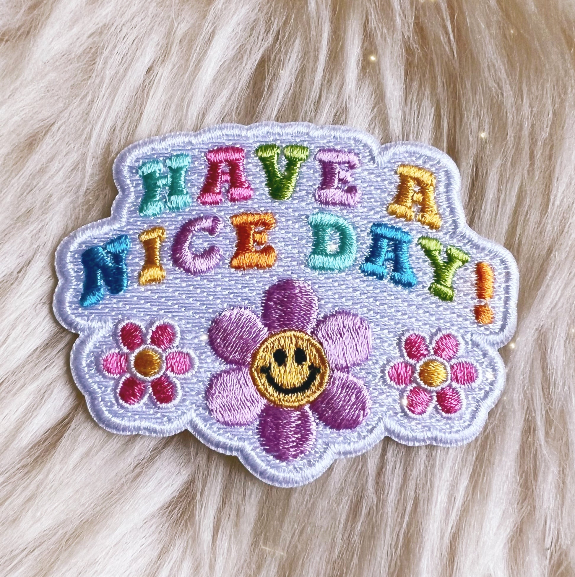 TR00573-ALL-OS Positivity Quote Patches - Wildflower + Co have a nice day