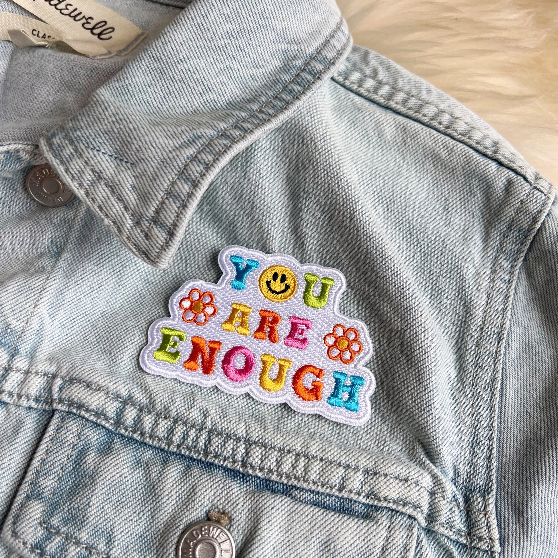TR00573-ALL-OS Positivity Quote Patches - Wildflower + Co you are enough