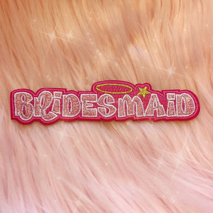 TR00580-PNK-OS - Y2K Bridesmaid Patch - Bachelorette - Bridal Parties - Wedding - Wildflower + Co bridesmaid fur