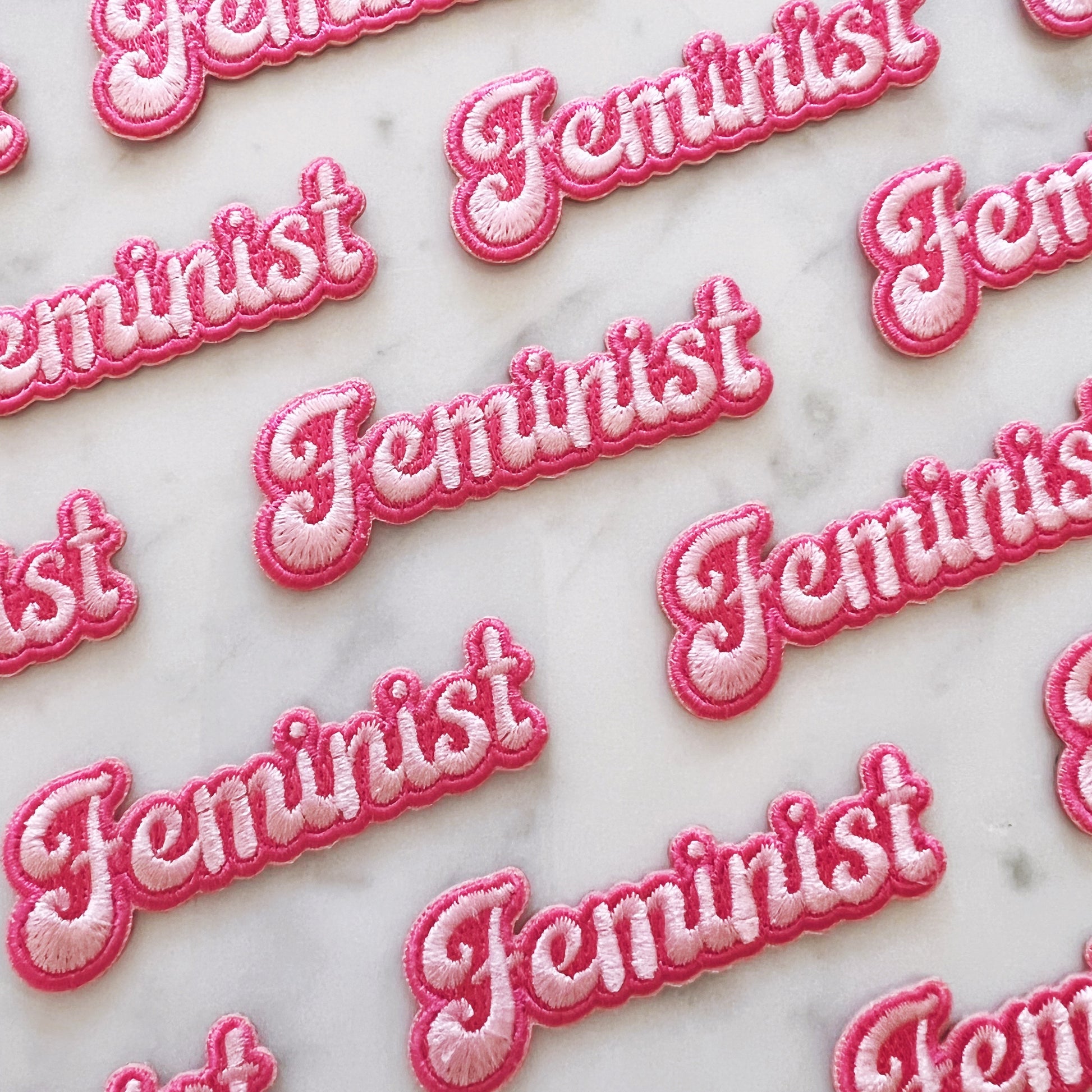 TR00585-PNK-OS - Feminist Patch - Pink - Wildflower + Co group