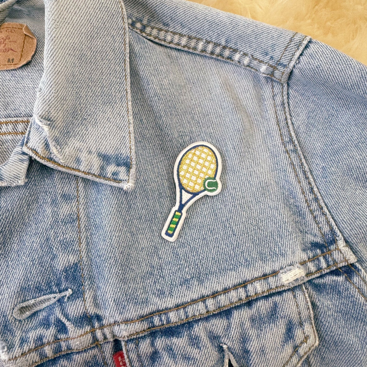 Tennis Racket Patch, Navy