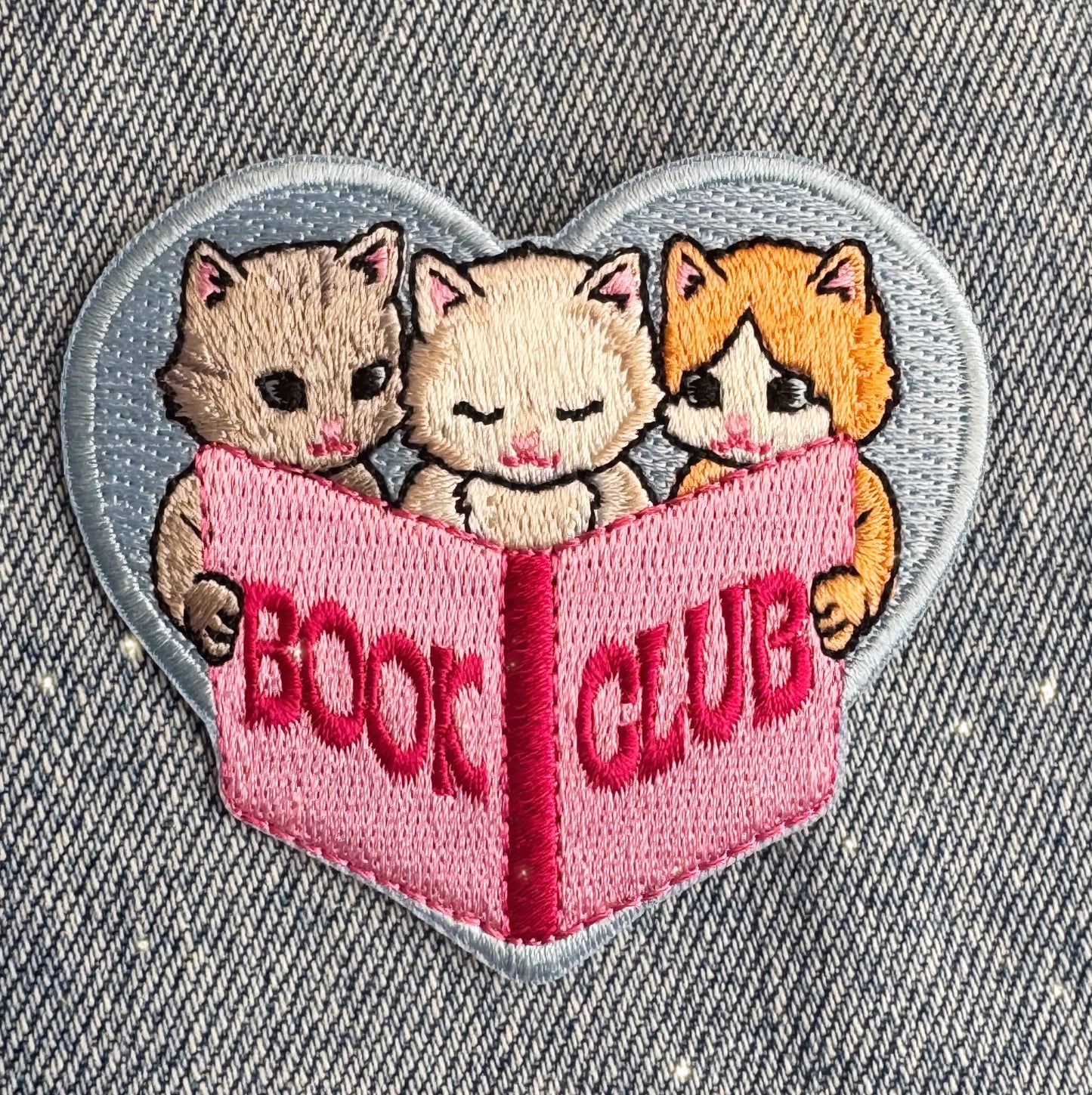Cat Book Club Patch