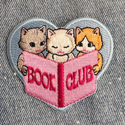 Cat Book Club Patch