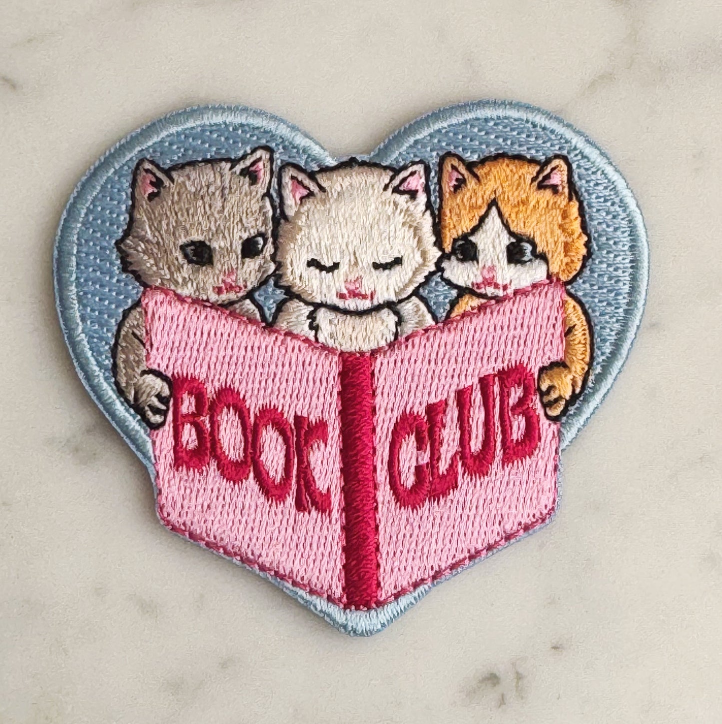 Cat Book Club Patch