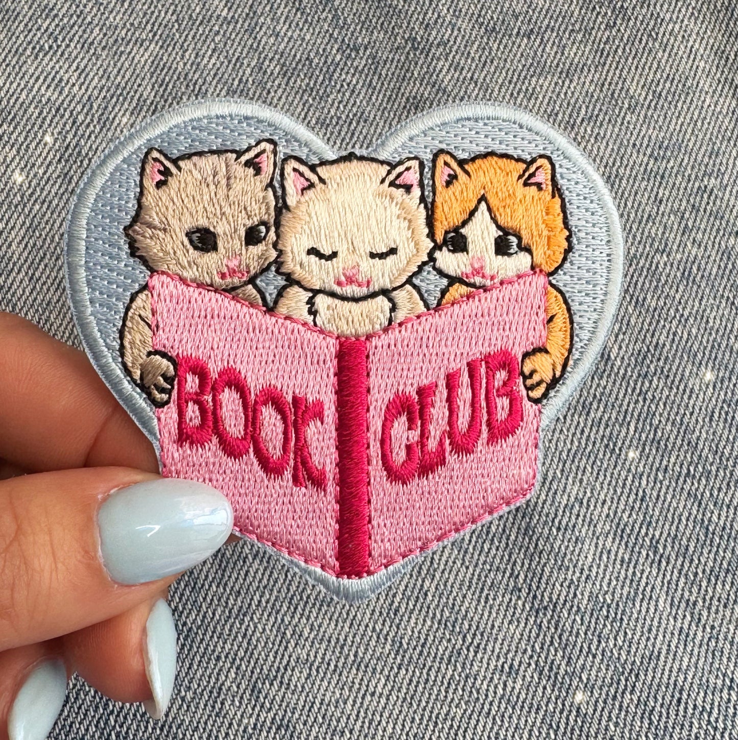 Cat Book Club Patch