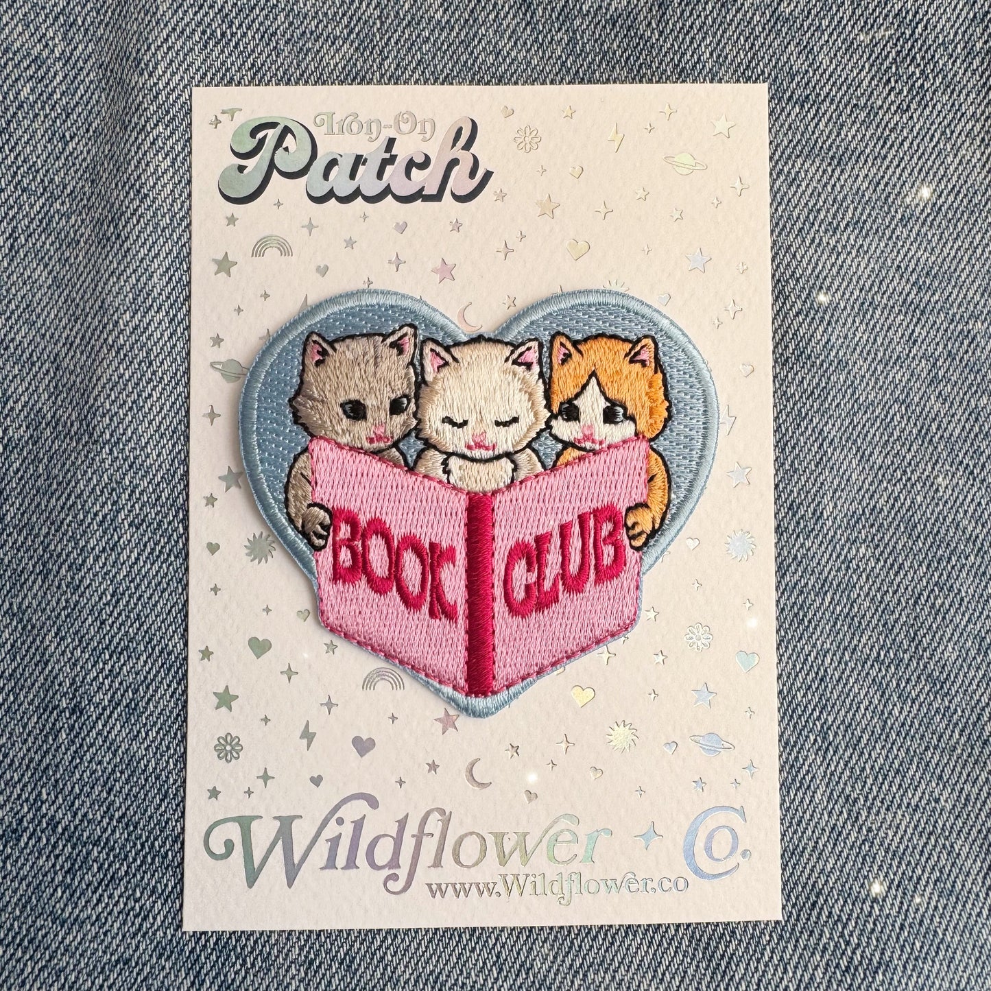 Cat Book Club Patch